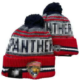 Men's Caps Hockey ball Hats Panthers Beanie All 32 Teams Knitted Cuffed Pom Kraken Beanies Striped Sideline Wool Warm USA College Sport Knit hats Cap For Women