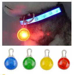 Pet Dog Cat Pendant Collar Flashing Bright Safety LED Pendant Security Necklace Night Light Collar Pendant By sea shipping i1020