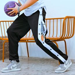 Men's Pants Sports Trousers Basketball Training Fullopening Buttondown Loose Plus Size Sideopening Men 231020
