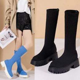 Boot's Boots Trend 2023 Over Knee High Luxury Platform Women Long Arrival Sexy Girl Botas Mujer Elastic 231019