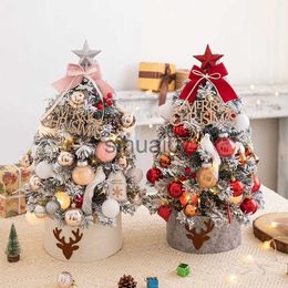 Christmas Decorations 45/60cm mini Christmas tree with DIY light desktop gold red Christmas decoration 2023 New Year's family party Windows celebration event x1020