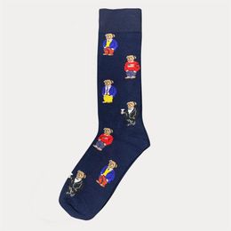 Sock with Bear print Fashion Cartoon Cute Socks Harajuku Unisex Stretch cotton socks with Web Ankle Sock Hipster Skatebord Ankle F230E