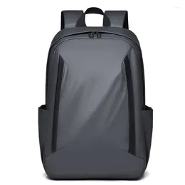 Backpack Men Waterproof Oxford 15.6 Inch Laptop USB Charging Black College Student Back Pack