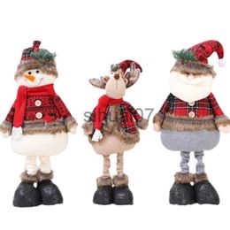 Christmas Decorations Santa Claus Elk Snowman Recyclable Doll Decoration Large Standing Tomb Decoration Holiday Home Decoration x1020