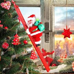 Christmas Decorations 2024 Santa Claus Electric Climb Ladder Tree Ornament Decoration For IndoorOutdoor Year Kids Gifts 231019