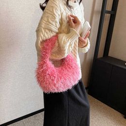 Totes Japan South Korea Women's Bag Colour Portable Cute Fashion Plush Hbag Personalised Versatile