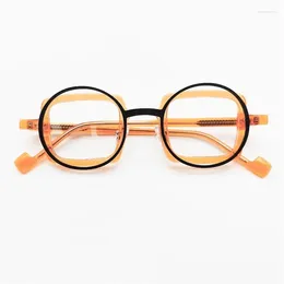 Sunglasses Frames Sqaure Acetate Round Eyeglasses Frame Personalised Multicolor Handmade Prescription Optical Glasses Originality Eyewear