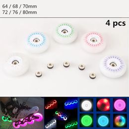 Inline Roller Skates LED Flash Wheel 80mm 76mm 72mm 70mm 68mm 64mm for Inline Skates 90A for Adults Kids SEBA RB Roller Wheels 231019