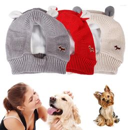 Dog Apparel Anxiety Relief Comfortable Knitted Hat Noise Protection Warm And Cosy Winter Accessories Warmth Noise-blocking Upgraded