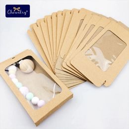 Teethers Toys 20pc Baby Gifts Merchandise Packing Box Decoration Baby Kraft Paper Wedding Wrapping Supply Nursuing Accessories Babys Teether 231020