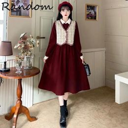 Work Dresses Women Plus Size Vintage Suit Plaid Vest Crop Top And Corduroy Shirt Red Two Piece Set Elegant Outfit Spring Clothing Outwear
