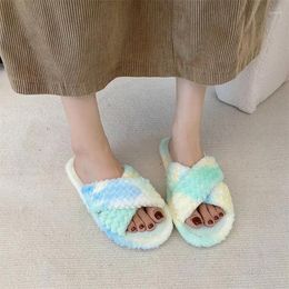 Slippers Slip-on Matching Color Soft Warm Family Flat Stylish And Comfortable With All Styles Shoes For Girls