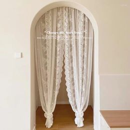 Curtain 2023 Door Lace High-Value Girls' Bedroom Beautiful Decorative Partition White Gauze Arch