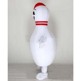 2019 Factory Bowling Alley Pin Advertising Sports Mascot Costume Fancy Party Dress Halloween Carnivals Costumes285b