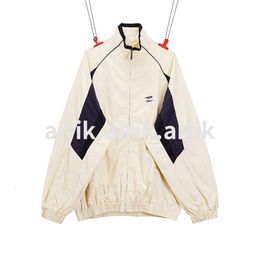 Designer New Men's Contrast Colour Stand Collar Jacket Luxury Brand Windstorm Jacket Casual Waterproof Jacket Designer's New Double Ring Embroidered Coat Set