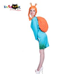 cosplay Eraspooky Cute Cartoon Snail Anime Cosplay Women Halloween Costume for Adult Carnival Party Funny Fancy Dress Wigcosplay