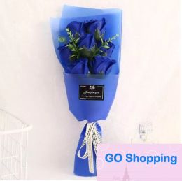 Creative 7 Small Bouquets of Rose Flower Simulation Soap Flower for Wedding Valentines Day Mothers Day Teachers Day Gifts Simple