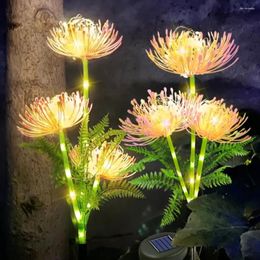 Solar Simulation Flower LED Light Fairy Garden Yard Lawn Night Lamp Landscape Home Decoration