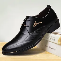 Dress Shoes Men Casual Leather Classic Pointed Toe Patent Wedding Oxford Formal Business Big Size