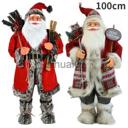 Christmas Decorations 100cm Large Santa Claus Doll Childrens Christmas Gift Christmas Tree Decoration Navigation Home Wedding Party Supplies Plush Decoration x1