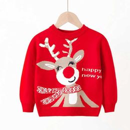 Women's Sweaters Christmas Children Sweater Autumn Winter Clothing Baby Girls Boys Knitwear Xmas Kids Pullover Knitted Long Sleeve Sweaters 2-7YL231019