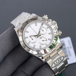 Мужское сапфировое зеркало хронограф 4130 Top Mechanical Movement Watch Ceramic Bezel 904L из нержавеющей стали.