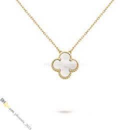 Designer Jewelry Four Leaf Clover Luxury designer Necklaces for Women Mother-of-Pearl Necklace Titanium Steel Gold-Plated Never Fade Not Allergic, Store/21621802