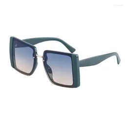 Sunglasses Vintage Oversized Square Gradient For Women Leopard Brown Sun Glasses Men Chic Shades Red Uv400