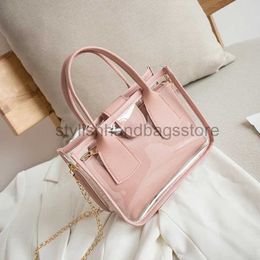 Shoulder Bags 2023 Fashion Trends Women's Colour Cross Body Handbag PVC PU Leather Zipper Bag Chain Shoulder Strap Walletstylishhandbagsstore