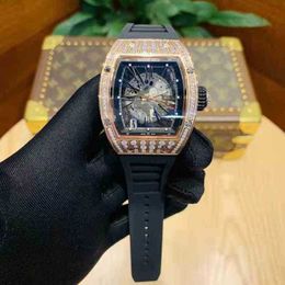 Men/Women Richrd Mileres Luxury Wristwatch Men Business Rm023 Hollow Out Fashion Diamond Inlaid Mechanical Men Swiss Square Automatic GZ0T XZQ9H