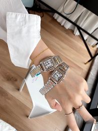 32mm Luxury fashion watches for set quartz diamond watch diamond stainless steel Sapphire crystal square wristwatch Sapphire waterproof water resistant