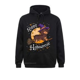 Men's Hoodies Sweatshirts High Quality Happy Halloweenie Dachshund Dog Halloween Witch Wiener Broom Men Sweatshirts Hoodies For Men Clothes Simple StyleL231020