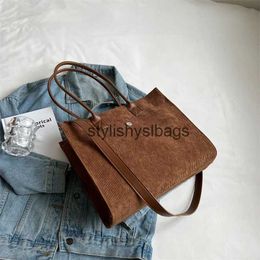 Shoulder Bags Large Corduroy Handbags for Office Shoulder Crossbody Bag for Vintage Shopping Bags Ladies Totes 2023 Winterstylishyslbags