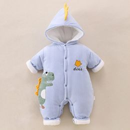 Down Coat Baby clothing Boy rompers Overalls Clothes Winter Girl Garment Thicken Warm Cotton Outerwear coat jacket kids Snow suit Wear 231020