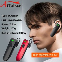 Walkie Talkie Business type Wireless Earhook Mini Intercome Bluetooth PMR FRS Bluetooth compatible Headset Two Way Radio 231019