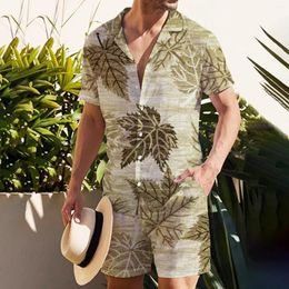 Men's Tracksuits 2023 Summer Set Shirt Pattern Travel Home Casual Hawaii Suit