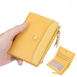 Wallets Women Casual Short Bifold Coin Purse Change Pocket Holder With Zipper For Teen Girls Portable Money Bag