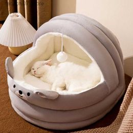 Cat Beds Furniture Cradle Warm Bed Comfortable House Made of Cotton with Interactive Toys and Non-slip Bottom Sense Security for Pet YQ231020