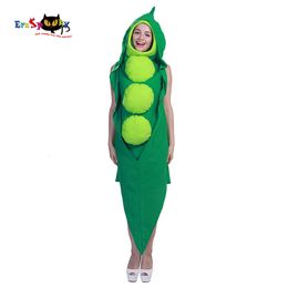 cosplay Eraspooky Funny Party Halloween for Adults Green Pea Pod Costume Women Cosplay Hooded Jumpsuit Cute Christmas Clothescosplay