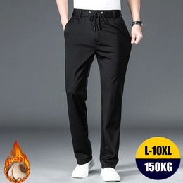 Men's Pants 10XL Oversize Men's Formal Trousers Winter Elastic Waist Men Suit Pants Plus Size Baggy Men's Slim Fit Men's Dress Pants Husband 231019