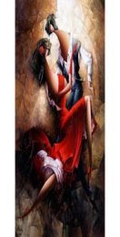 Modern paintings abstract Spanish Tango hand painted canvas art women picture for home decor3813142