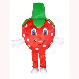 Performance Strawberry Mascot Costume Top Quality Halloween Fancy Party Dress Cartoon Character Outfit Suit Carnival Unisex Outfit