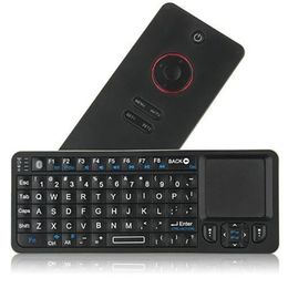 Keyboards 2 4Ghz Mini Wireless Keyboard With Touchpad Mouse Combo And Handheld Remote Control for Android TV Box IPTV HTPC PC 231019