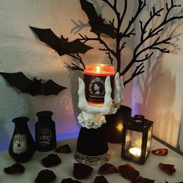 Candle Holders Witch Hand Candlestick Resin Holder For Halloween Decor Gothic Stand Haunted House Bar