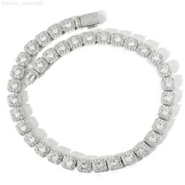 Customizable S925 silver moissanite high-end hip-hop bracelets and necklaces are deeply loved by young people in Europe