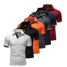 Brand Summer Shirt Mens Solid Colour Short Sleeve Slim Fit Stand Collar Shirt Business Casual Men Clothing Size M-2XL324F