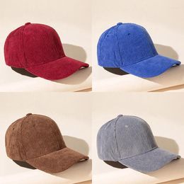 Ball Caps Corduroy Couples Baseball Cap Warm Winter Men Women Snapback Fashion Thick Hip Hop Solid Colour Unisex Dad Hats Gorras EP0319