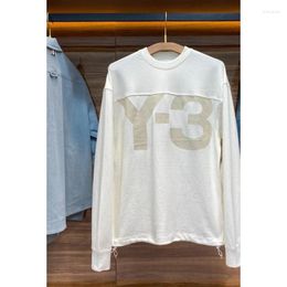 Men's T Shirts Y3 Yamamoto Tshirts White Fashion Letter Design Men Long Sleeve Tops Spring Autumn Causal Sports All-match Couple