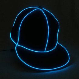 Party Hats Design Neon Luminous Hat Cap LED Glowing Hip Hop Dance Hat DJ Bar Party Props Light Up Hat Festival Supplies 231020