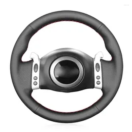 Steering Wheel Covers Hand Sew Black Artificial Leather Car Cover For Mini(Hatchback/Mini R50 R52 R53) 2001-2006 Convertible 2004-200